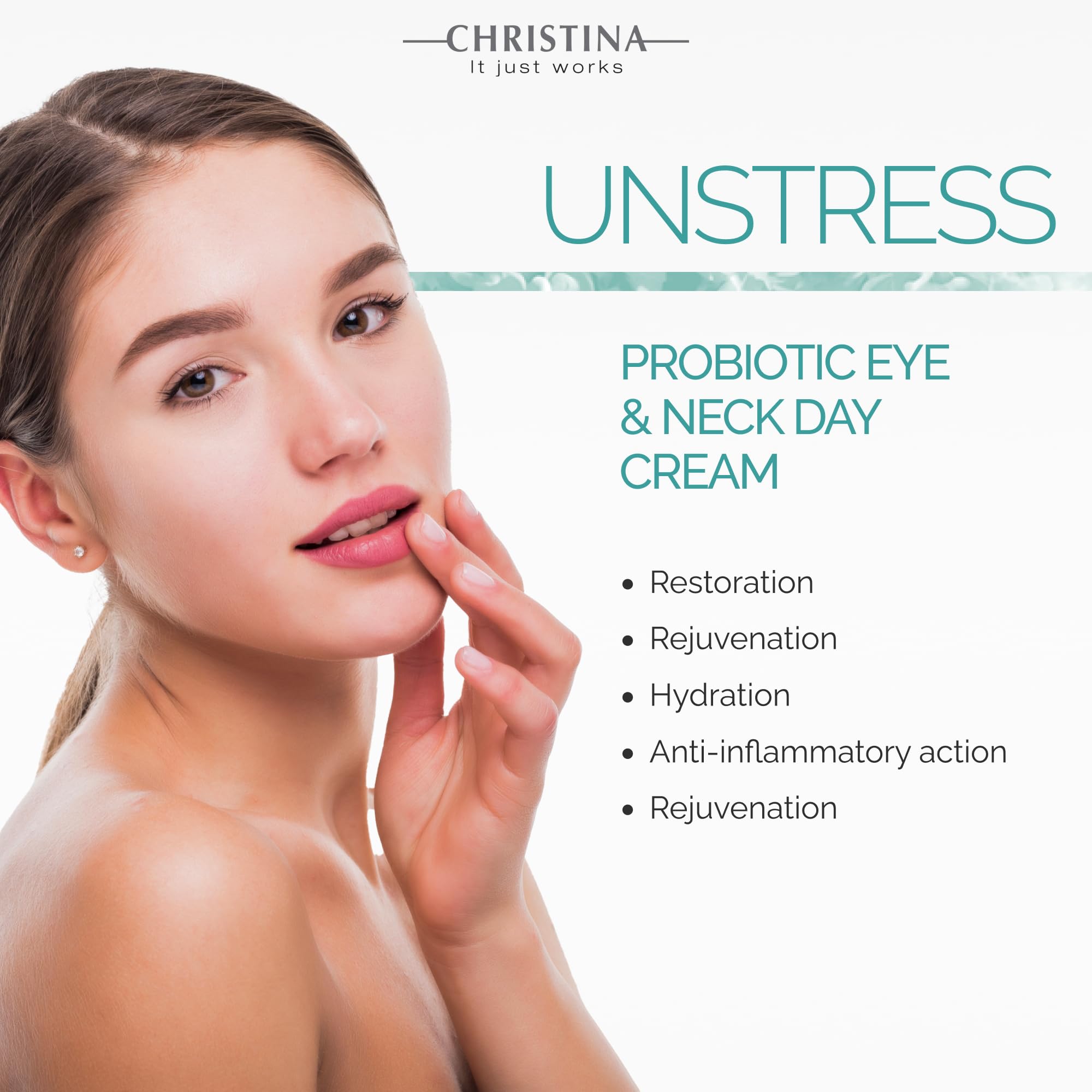 Amazon.com: -CHRISTINA- Unstress Probiotic Eye & Neck Day Cream